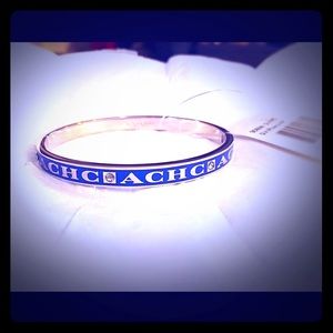 COACH ID Bracelet Blue and Silver